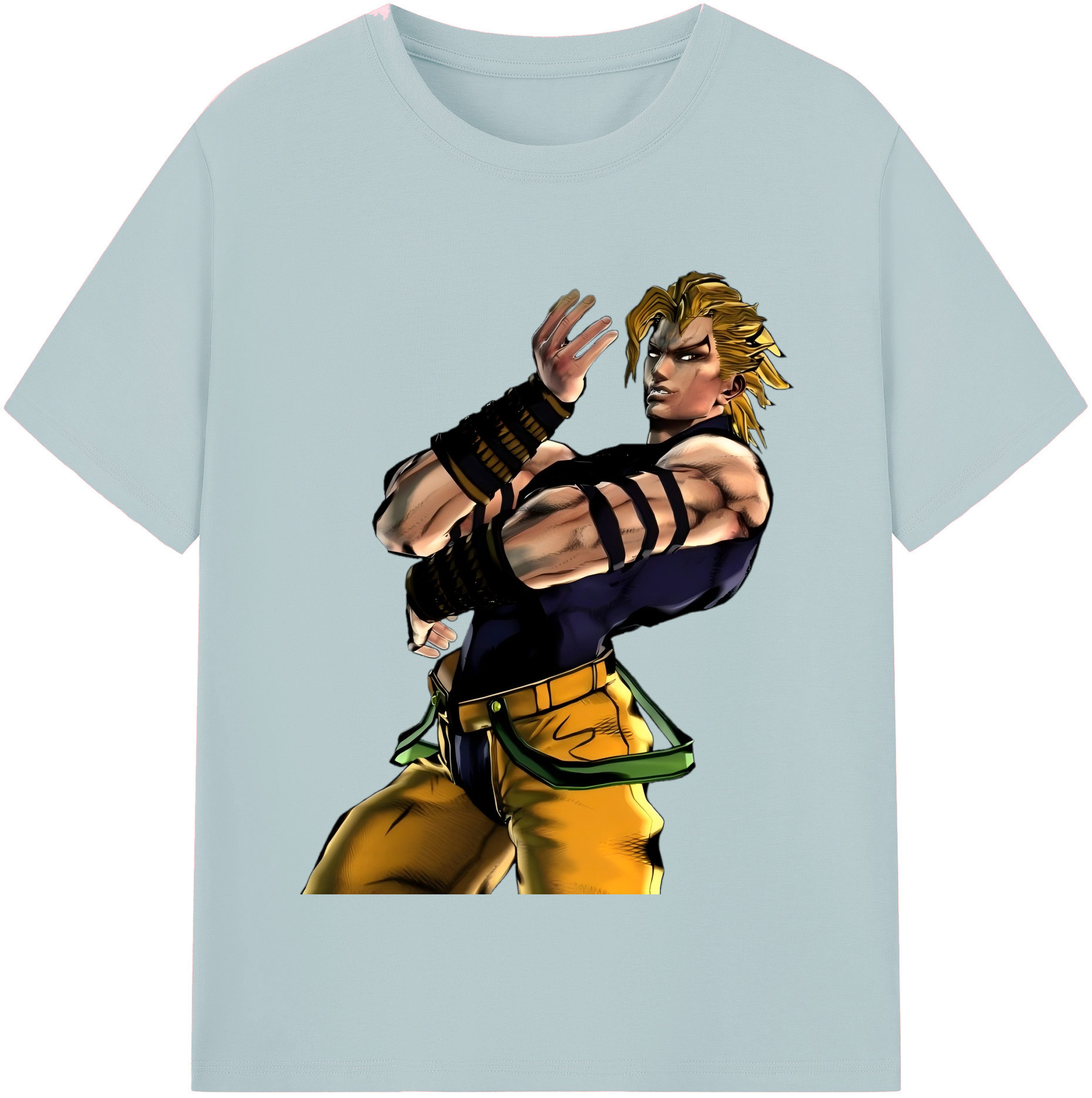 （画像用） ジョジョの奇妙な冒険 ディオ?ブランドー JoJo's Bizarre Adventure Dio Brando 綿100％半袖Tシャツ（フロントプリント）